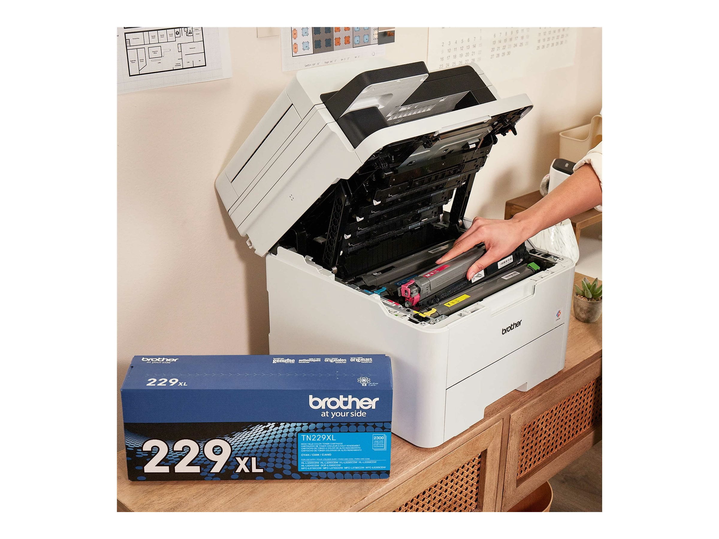 Imprimante laser couleur tout-en-un Brother MFC-L3720CDW sans fil avec fonctions impression, copie, numérisation et fax