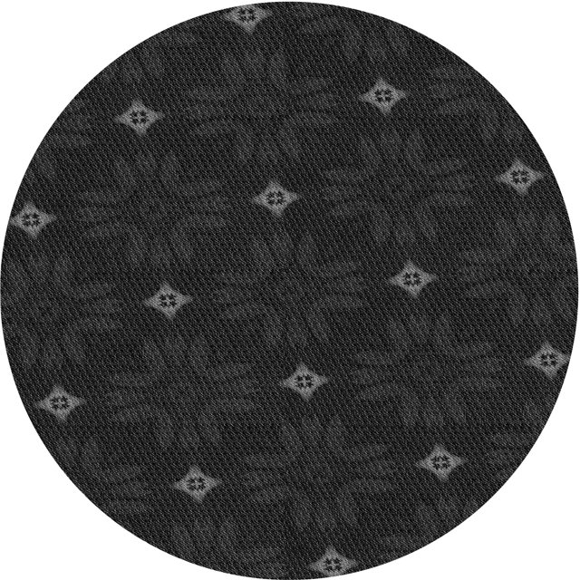 Ahgly Company Tapis d'Intérieur Rond Lavable en Machine Transitionnel Noir Nuit, 3 Pieds Rond