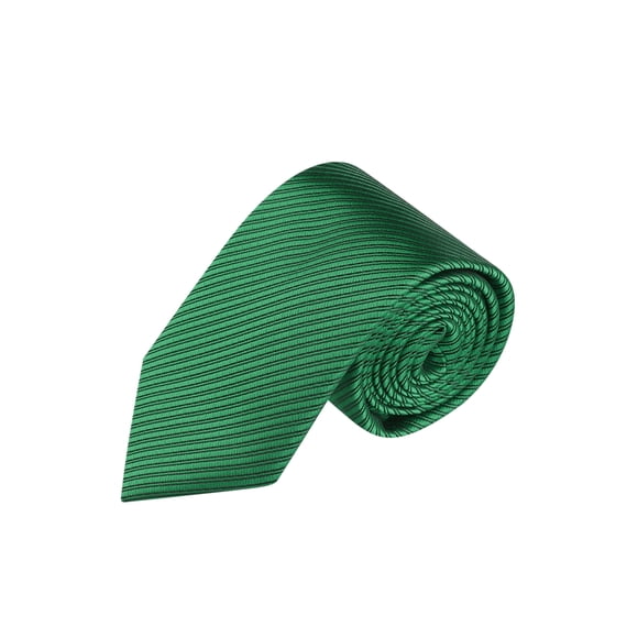 INSPIRE CHIC Men's Solid Color Narrow Stripes Necktie Graduation Suit Formal Ties Green