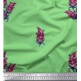 thumbnail image 1 of Soimoi Polyester Crepe Fabric Artistic Leaves Decor Fabric Printed Yard 52 Inch Wide, 1 of 5