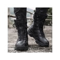 thumbnail image 3 of LUXUR Bottes de Combat pour Hommes Bout Rond Bottes Tactiques Bottillons de Travail Montants Respirants Hommes Noir 13, 3 of 9