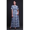 thumbnail image 3 of Bimba Robe Kimono Imprimée Shibori en Rayonne Manches Longues Maxi Fendue d'Été - Grande, 3 of 6