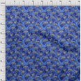 thumbnail image 4 of oneOone Georgette Viscose Blue Fabric Tropical Craft Projects Decor Fabric Printed By The Yard 42 Inch Wide, 4 of 5