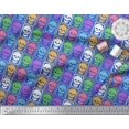 thumbnail image 2 of Soimoi Velvet Fabric Skull Halloween Print Fabric by The Yard 58 Inch Wide, 2 of 3