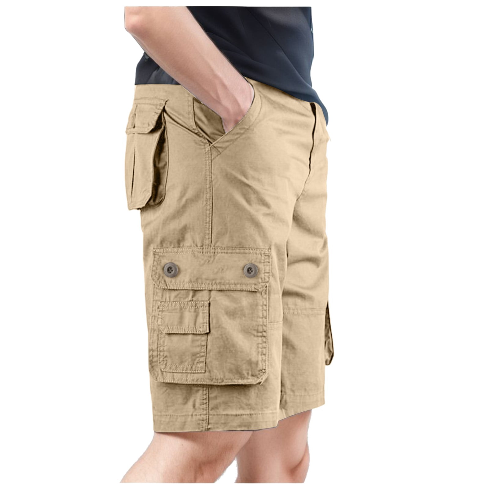 Solid Men's Color with Pants for Men with Pockets Multi Pocket and Fashion Sickies Work Pants Summer Leisure Pants Overalls Suspenders for Men Men's Pants
