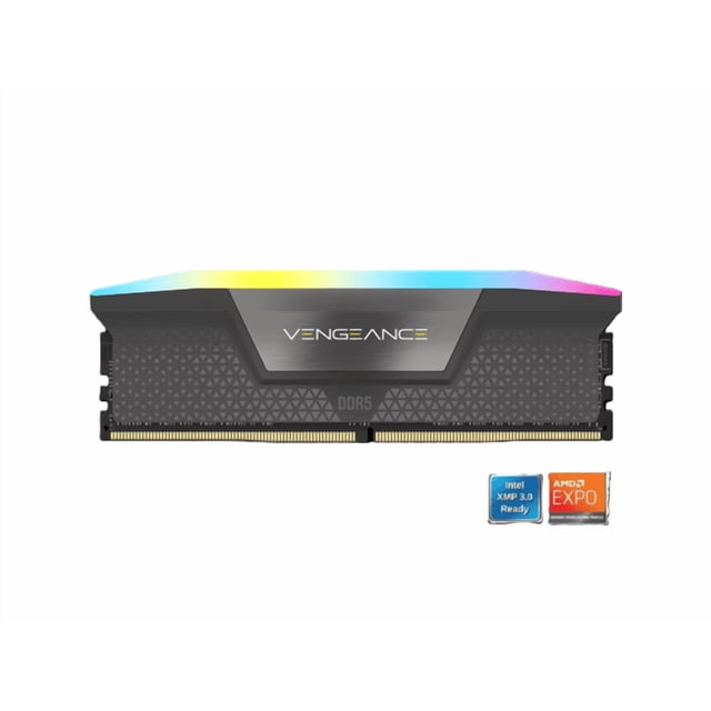 CORSAIR Vengeance RGB 16GB 288-Pin PC RAM DDR5 6000 (PC5 48000) Desktop Memory Model CMH16GX5M1D6000Z38