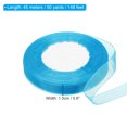 thumbnail image 2 of Unique Bargains 0.6 Inch x 50 Yard Organza Ribbon, Gift Wrapping Ribbon for Bouquet Cake Invitations Card Decoration, Bright Blue, 2 of 7