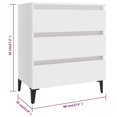thumbnail image 4 of vidaXL Sideboard White 60x35x69 cm Engineered Wood, 4 of 4