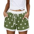 thumbnail image 1 of Plebaso Shorts Décontractés pour Femmes à Imprimé d'Étoiles, Shorts de Détente et de Pyjama, Taille Élastique, Shorts d'Extérieur avec Poches, 1 of 7