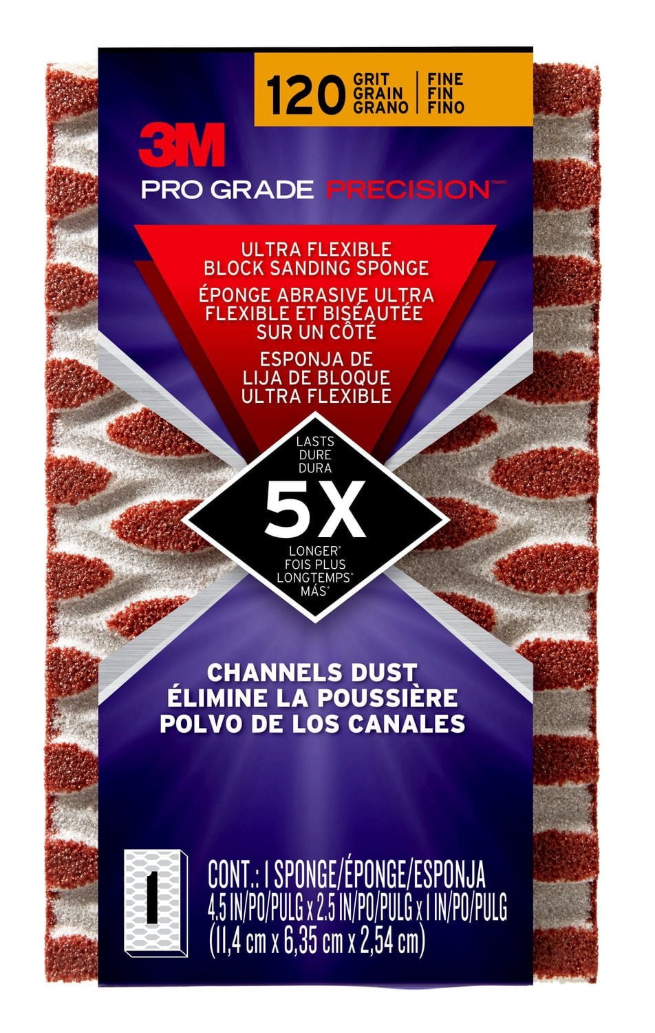 3M Pro Grade Precision Ultra Flexible Block Sanding Sponge