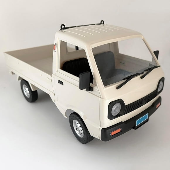 Camion RC Kei WPL D12 Voiture RC Échelle 1/10 Voiture RC Drift Télécommande Camion Kei RTR 2,4G RWD Moteur 260 Accélérateur Proportionnel Direction Double Vitesse Transport Pickup Jouets de Loisir pour A