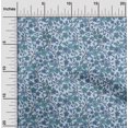 thumbnail image 2 of oneOone Polyester Spandex Medium Blue Fabric Floral Retro Craft Projects Decor Fabric Printed By The Yard 56 Inch Wide, 2 of 5