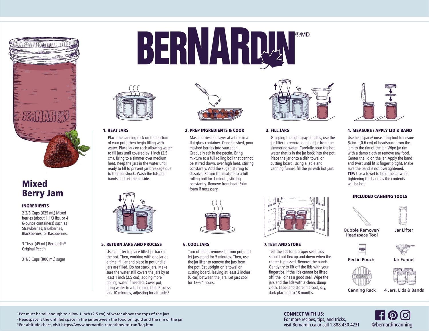 Bernardin Smooth-Sided Mason Jars, Regular Mouth, 250 mL, 12 Count