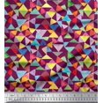 thumbnail image 1 of Soimoi Velvet Fabric Triangle Geometric Fabric Prints by Yard 58 Inch Wide, 1 of 3
