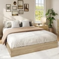 thumbnail image 4 of EDTara Wooden Platform Bed Frame, Twin/Full/Queen/King, Sturdy Slats, Simple Floor Bed, No Box Spring Required, 4 of 5