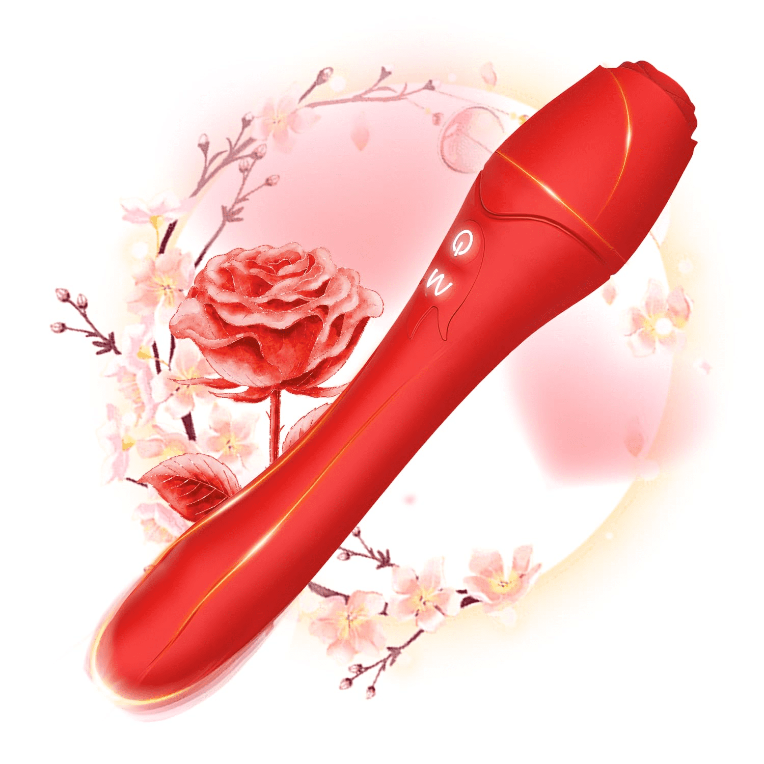10 speed powerful handheld electric back massager, powerful personal treatment massager, used for exercise recovery, muscle soreness, and body pain,red