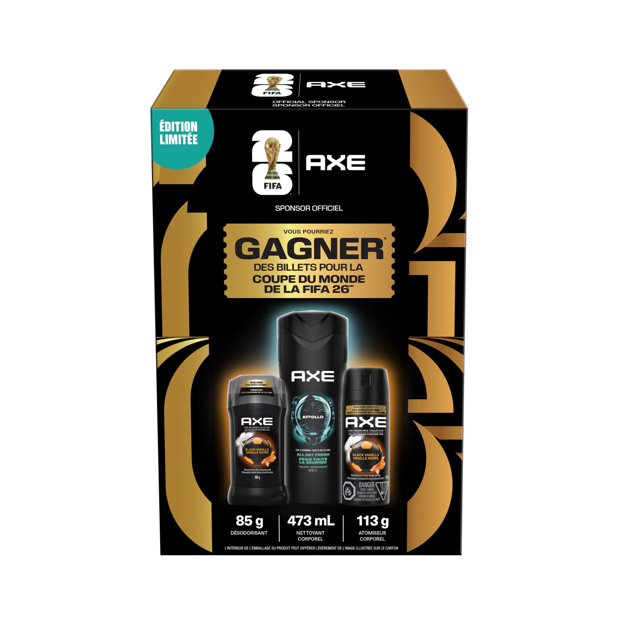 AXE FIFA World Cup 26™ Limited Edition Golden Ticket Gift Pack