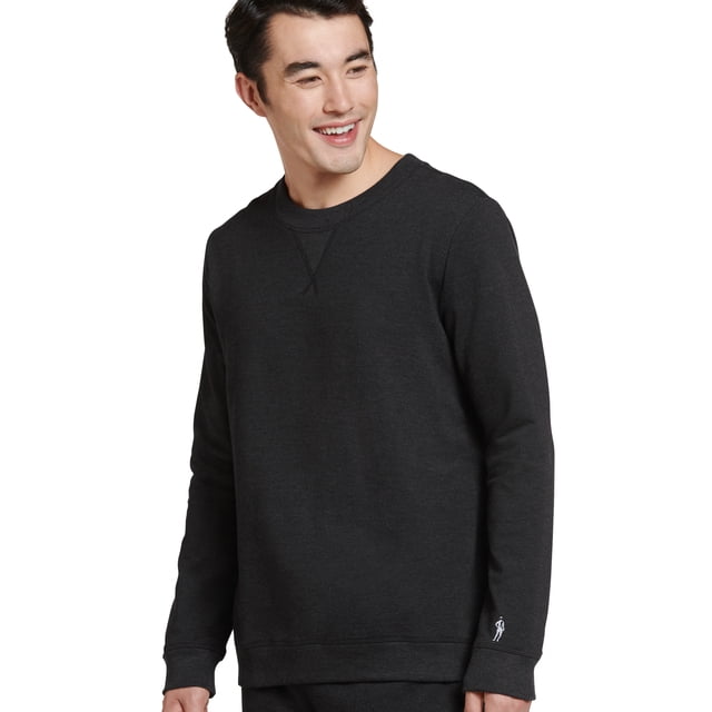 Jockey Chandail Molletonné à Col Ras du Cou pour Hommes en Mélange de Coton Léger