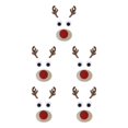 thumbnail image 3 of Transemion Festive Décor Christmas Window Sticker With Adorable Cute Cloth Christmas Window Stickers Door Decal Elk head 5Set, 3 of 6