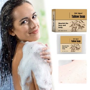 Lait Aromatisé Boeuf Graisse Soap Hydratant Nettoye les pores Savon de bain Peau délicate