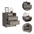 thumbnail image 4 of TUHOME Eter Nightstand  Engineered Wood Nightstands in  Gray, 4 of 8