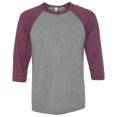 thumbnail image 1 of Bella + Canvas Unisex 3/4-Sleeve Baseball T-Shirt, 1 of 1
