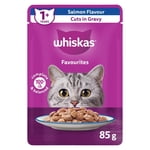 WHISKAS FAVOURITES Cuts in Gravy Salmon Flavour Pouch Adult Wet Cat Food