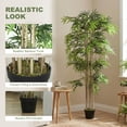 thumbnail image 4 of Outsunny 6FT Artificial Bamboo Tree in Pot with 1530 Leaves, Green, 4 of 10