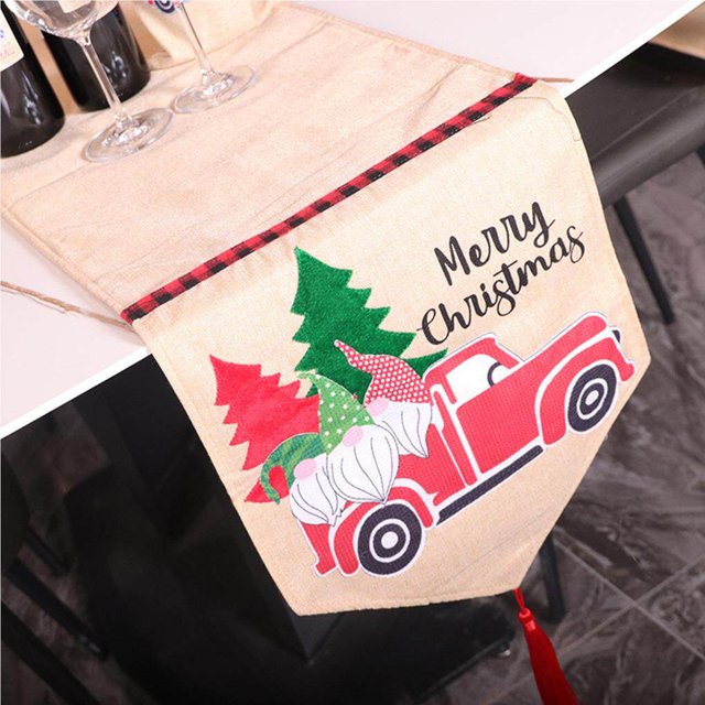 kurtrusly Christmas Table Runner Restaurant Fabric Table Cloth Christmas Decorations Merry Christmas Party Decor