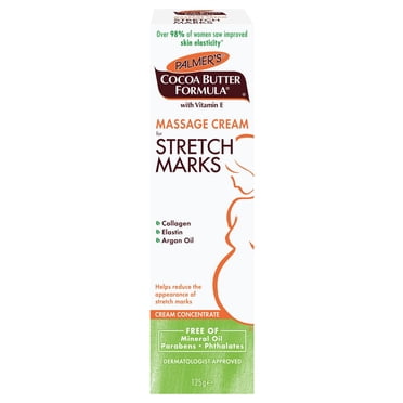 Palmer's® Cocoa Butter Formula® Massage Cream for Stretch Marks and Pregnancy Skin Care. Helps visibly improve skin elasticity and reduce the appearance of stretch marks