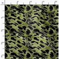 thumbnail image 2 of Soimoi Green Rayon Crepe Fabric Leopard Animal Skin Decor Fabric Printed Yard 46 Inch Wide, 2 of 6