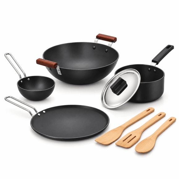 Futura Hard Anodised Aluminium 8 Piece Cookware Set