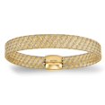 thumbnail image 1 of Flexible Woven Stretch Luxe Bangle Bracelet 14k Two-Tone Gold, 1 of 3