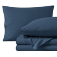 thumbnail image 1 of Bare Home Organic Percale Sheet Set - 300 Thread Count - 100% Organic Cotton - King, Bering Sea, 1 of 7
