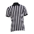 thumbnail image 2 of TISHITA Mens Striped Referee Shirt Breathable Summer Top for Fishing Travel Football L, 2 of 8
