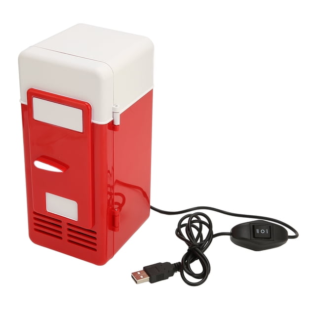 USB Fridge, Portable Compact Mini Refrigerator Low Decibel Semiconductor Refrigeration Fridge Cooler for for Drinks, Beer, Milk, Fruits, Energy Saving