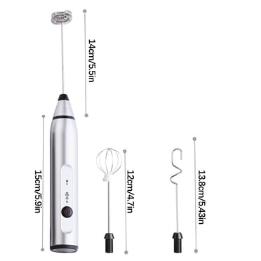 Cehvom Batteur à Main Électrique à Chargement USB, Acier Inoxydable