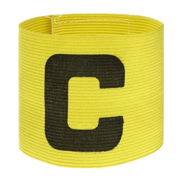 KAKOWELY Football Soccer Captain Armband Adjustable Soccer Rugby Basketball Player Bands (Yellow),5.31"X2.36"X0.2"