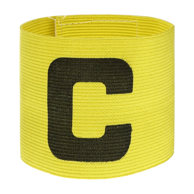 Milisten Brassard de Capitaine de Soccer Soccer Ajustable Soccer Rugby Basketball Bandes de Joueur (Jaune)