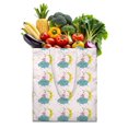 thumbnail image 1 of Baby's Cartoon Space Canvas Shopping Bag – Colorful Rocket Stars and Moon Design Reusable Tote, 1 of 4
