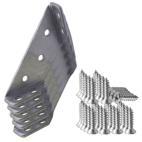 PRETXORVE Stainless Steel Multifunctional Corner Sided Fixed Corner Brace Cabinet Trapezoidal Hanging Angle Hanging Layer Board Support Connecto