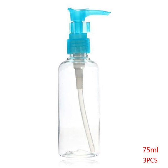 3 Pcs 75ml Bouteille de Parfum Portable Rechargeable Bouteille Vaporisateur en Plastique Transparent Vide Récipient à Pompe à Parfum