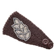 thumbnail image 1 of Crochet Headbands Winter Leaves Pattern with Adjustable Elastic Rhinestones Elastic Head Protector Wide Warm Chunky Hair Accessories for Girls Coffee, 1 of 6