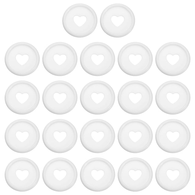 Unique Bargains Plastic Book Binding Discs Heart Binder Rings, White, 22 Pack