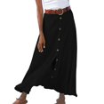 thumbnail image 2 of Ketyyh-chn99 Robes pour Femmes Grande Taille Robe Maxi Robe d'Été Manche à Volants Ample Fluide Plissée Robe Mini Noir,m, 2 of 4
