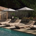 thumbnail image 4 of Costway 10 FT Solar Patio Umbrella with 96 LED Lights 35° Adjustable Tilt Vented Top Gray, 4 of 10
