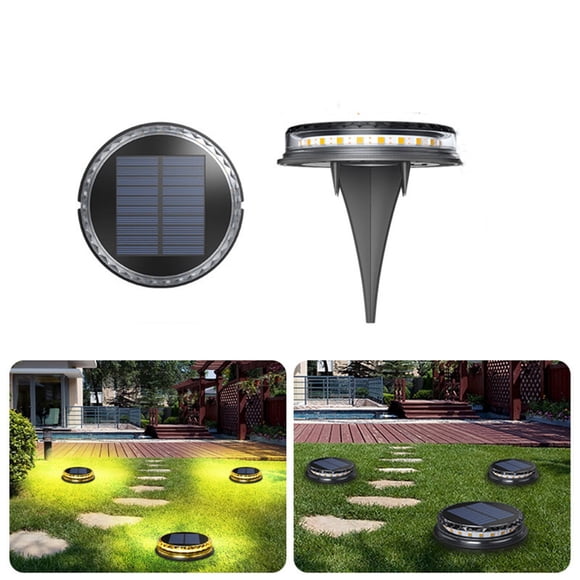 Lampes Solaires de Sol Extérieures Étanches à DEL pour Jardin et Sentier avec 17 DEL, Lampe Murale de Paysage Souterrain pour Chaussée
