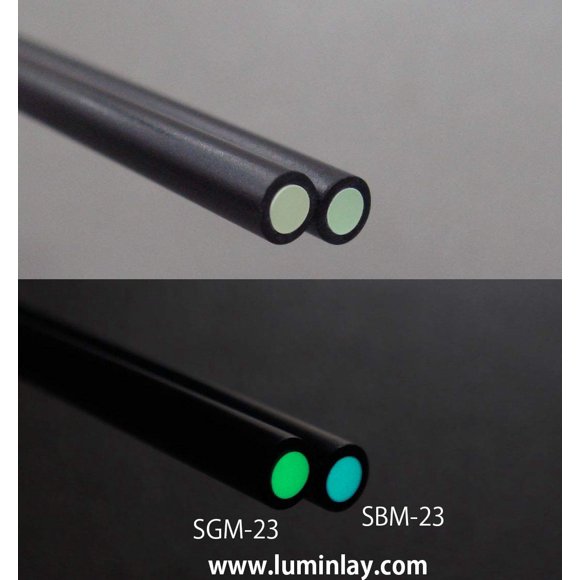 Luminlay SBM & SGM series/with black pipe / 60mm length (inner 2mm, outside 3mm, glow Blue)