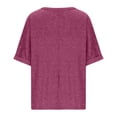 thumbnail image 4 of Plebaso T-Shirts Surdimensionnés pour Femmes Manches Courtes Col Rond T-Shirts d'Été Décontractés Amples Blouses 2025, 4 of 7