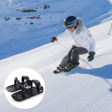 Meitianfacai Chaussures de Ski d'Extérieur pour Adultes et Enfants, Bottes de Ski Parent-Enfant avec Skis Ajustables, Noir